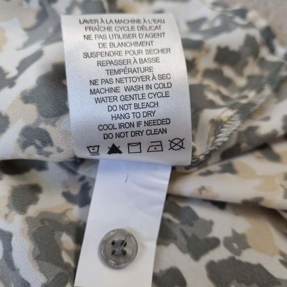 Dalia Collection Long Sleeve Animal Print Blouse Size L - Picture 7 of 9